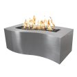 Top Fires Billow Rectangular Steel Gas Fire Pit Table - Electronic Cheap