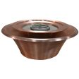 Top Fires Cazo 30-Inch 360 Spillway Copper Gas Fire and Water Bowl - Electronic (OPT-30FW360E) Discount