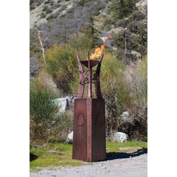 Top Fires Bastille 87-Inch Copper Fire Tower - Match Lit (OPT-FTWR3) Online now