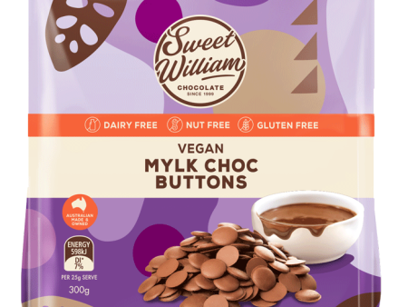 Sweet William Mylk Choc Baking Buttons 300g Online now