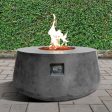 Stonelum Indiana 01 47-Inch Round Concrete Gas Fire Pit Table Fashion