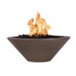 Top Fires Cazo 24-Inch Round Concrete Gas Fire Bowl - Electronic (OPT-24RFOE) For Sale