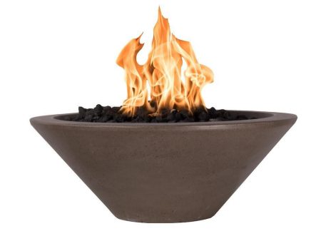 Top Fires Cazo 24-Inch Round Concrete Gas Fire Bowl - Electronic (OPT-24RFOE) For Sale