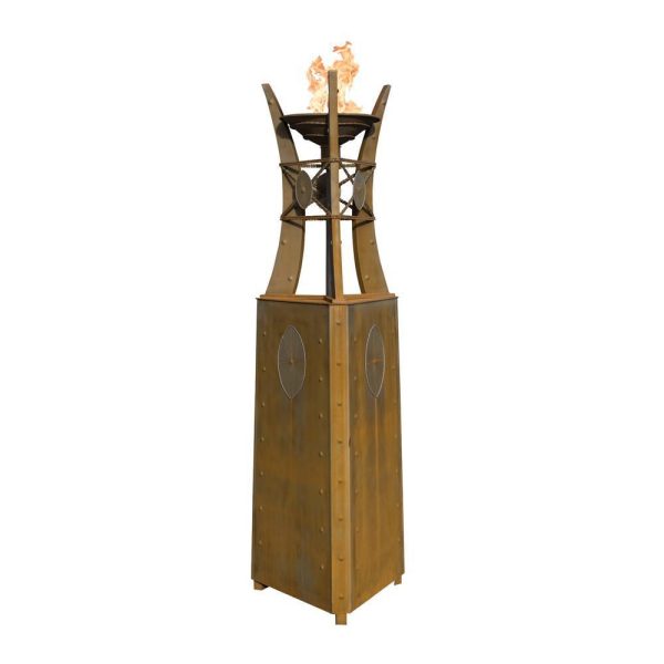 Top Fires Bastille 87-Inch Corten Steel Fire Tower - Electronic (OPT-FTWR2EKIT) Online Sale