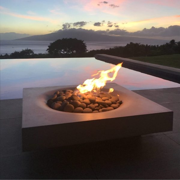 Solus Halo Low Square Ultra High-Performance Concrete Gas Fire Pit Hot on Sale