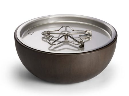 HPC 35-Inch Aluminum Gas Fire Bowl with On Off Ignition and Standard Burner Hot on Sale