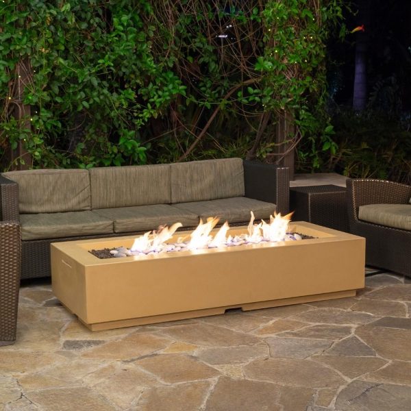 American Fyre Designs Louvre 72-Inch Rectangular Gas Fire Pit Online