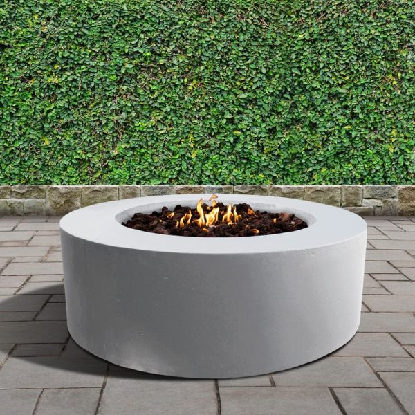 Stonelum Coliseo 01 47-Inch Round Concrete Gas Fire Pit For Discount