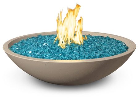 American Fyre Designs Marseille 32-Inch Round Concrete Gas Fire and Water Bowl on Sale