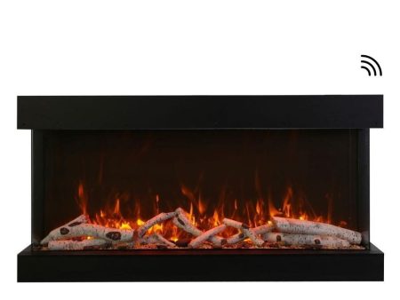 Amantii TRU-VIEW XT Indoor Outdoor 3-Sided Smart Electric Fireplace For Discount