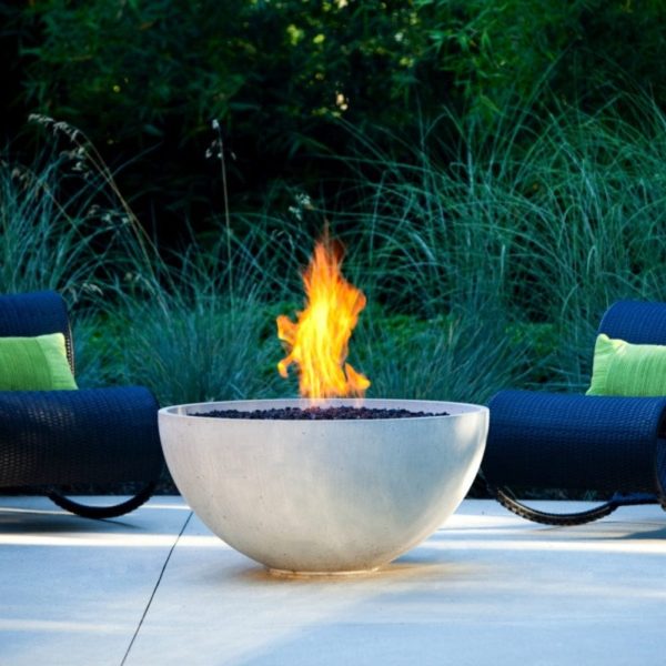 Solus Hemi 36-Inch Round Ultra High Performance Concrete Gas Fire Pit For Cheap