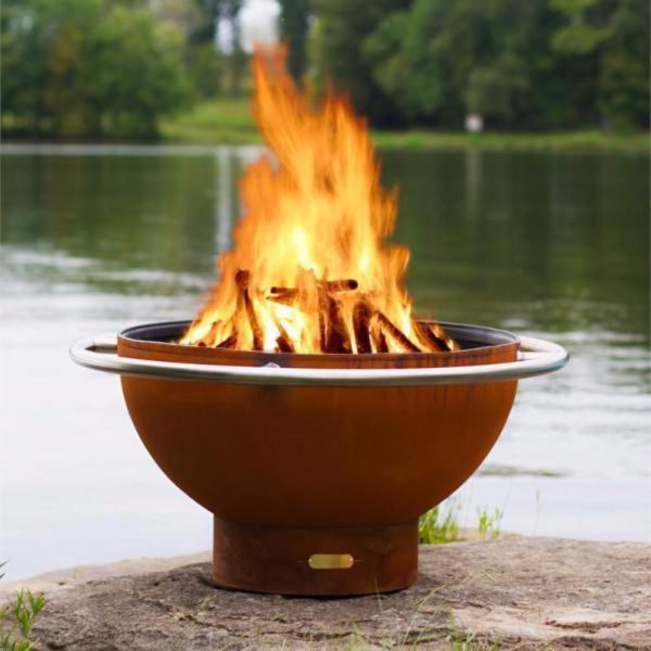 Fire Pit Art Bella Luna 48-Inch Handcrafted Carbon Steel Fire Pit (BL) Online Hot Sale