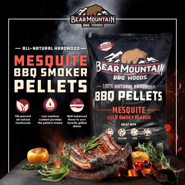 Bear Mountain BBQ 20 Pound Premium All Natural Hardwood Mesquite Smoker Pellets Online Sale