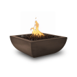 Top Fires Avalon 24-Inch Square Concrete Gas Fire Bowl - Match Lit Online Sale