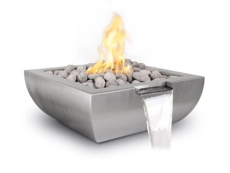 Top Fires Avalon Square Stainless Steel Gas Fire and Water Bowl - Electronic Online Hot Sale