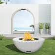 Modern Blaze 42-Inch Round Concrete Gas Fire Bowl with Match Lit Ignition Fashion