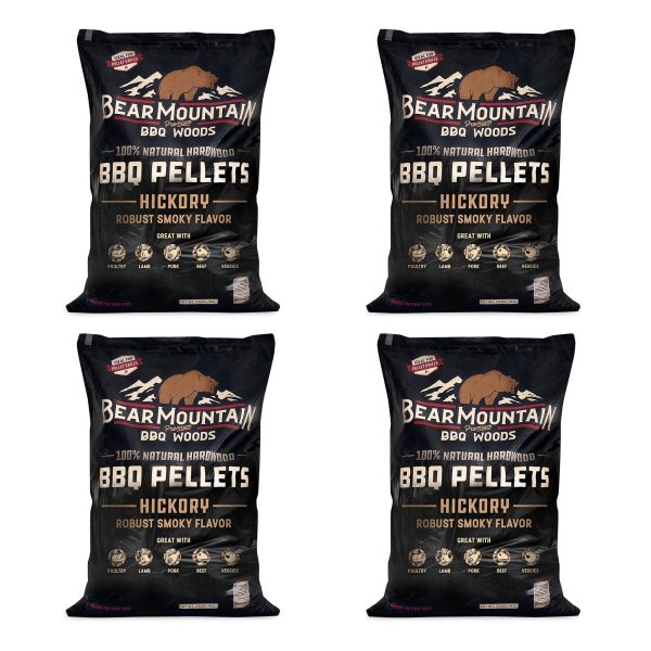 Bear Mountain BBQ All-Natural Hardwood Hickory Smoker Pellets, 40 Lb (4 Pack) Cheap