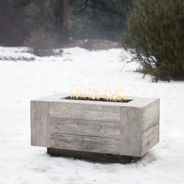 Top Fires Catalina Rectangular GFRC Gas Fire Pit - Match Lit Online