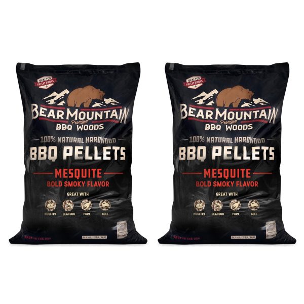 Bear Mountain BBQ Premium All Natural Hardwood Mesquite Smoker Pellets (2 Pack) For Cheap