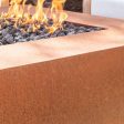 Top Fires Cabo Linear Corten Steel Gas Fire Pit Table Online now