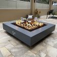 Top Fires Cabo Square GFRC Gas Fire Pit Table - Electronic Online Sale