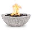 Top Fires Sedona 27-Inch Wood Grain GFRC Gas Fire Bowl - Match Lit Online now