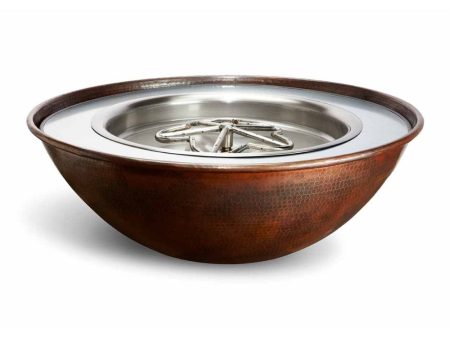 HPC 31-Inch Tempe Round Copper Gas Fire Bowl Hot on Sale