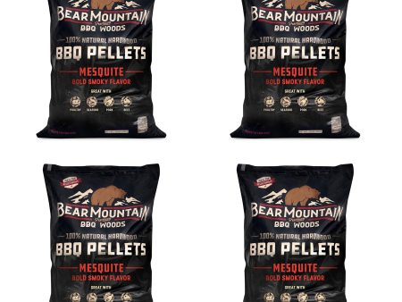 Bear Mountain BBQ Premium All Natural Hardwood Mesquite Smoker Pellets (4 Pack) on Sale