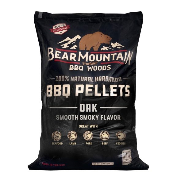 Bear Mountain BBQ Premium All-Natural Hardwood Oak BBQ Smoker Pellets, 20 lbs Online Sale