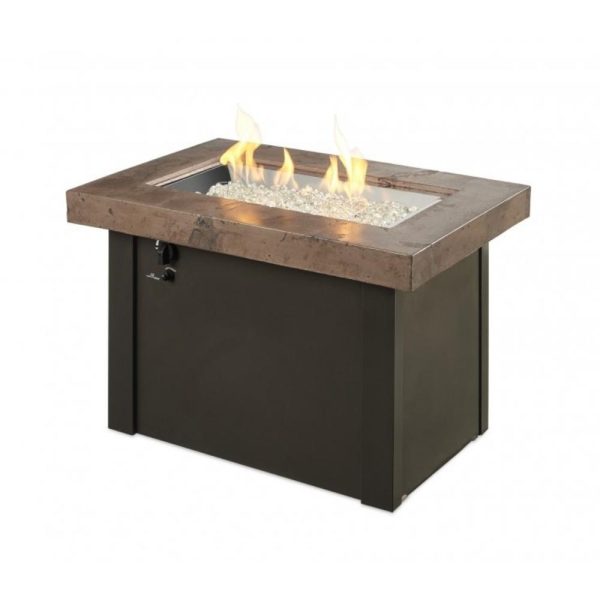 The Outdoor GreatRoom Company Providence Rectangular Gas Fire Pit Table Discount