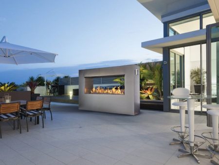 Fire Garden Linear Vent-Free See-Through Outdoor Natural Gas Fireplace Fashion