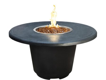 American Fyre Designs Cosmopolitan 48-Inch Concrete Round Gas Fire Pit Table on Sale