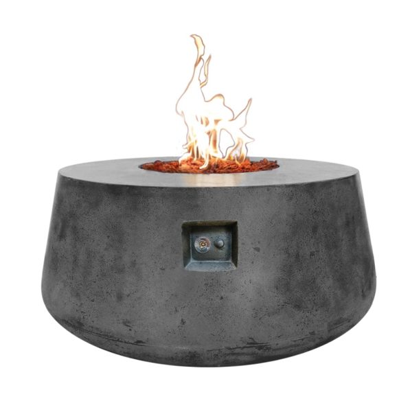 Stonelum Indiana 01 47-Inch Round Concrete Gas Fire Pit Table Fashion