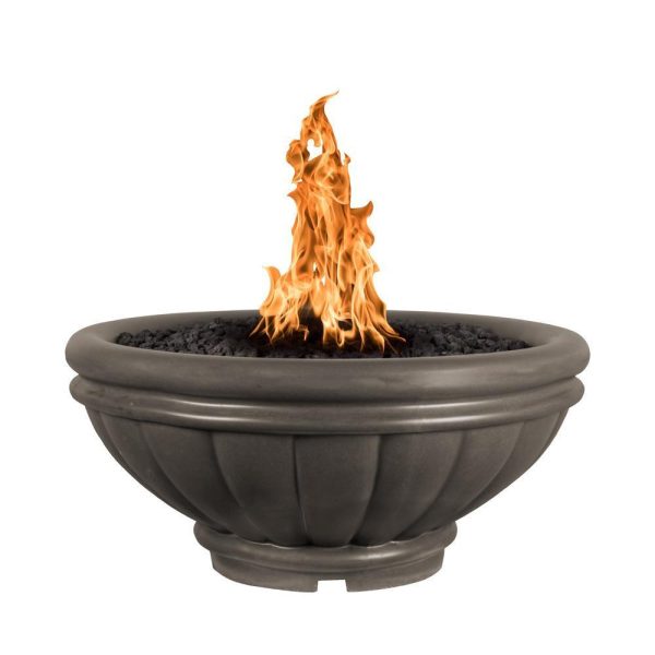 Top Fires Round Roma GFRC Gas Fire Bowl - Match Lit Online