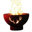 Fire Pit Art Antlers 36-Inch Unique Handcrafted Carbon Steel Fire Pit (ANTLERS) on Sale