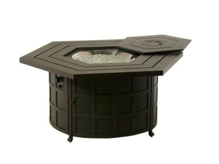 AZ Patio Heaters Hammered Bronze Hexagon LP Fire Pit Table (F-HEX-FPT) Discount