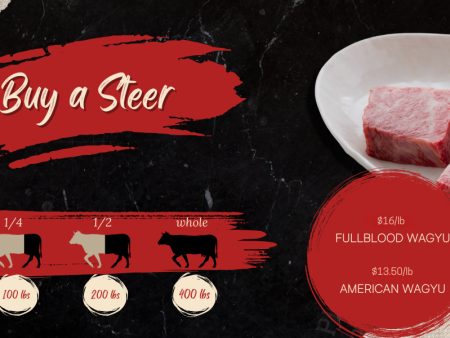 1 8, 1 4, 1 2, or a whole Wagyu Beef Processing Included For Sale