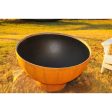 Fire Pit Art Crater 36-Inch Handcrafted Carbon Steel Gas Fire Pit Discount