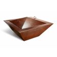 HPC 40-Inch Sedona Square Copper Gas Fire Bowl Supply