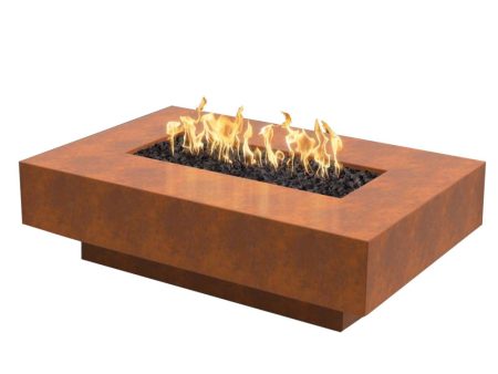 Top Fires Cabo Linear Corten Steel Gas Fire Pit Table Online now