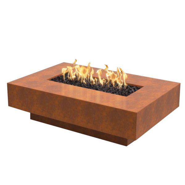 Top Fires Cabo Linear Corten Steel Gas Fire Pit Table Online now