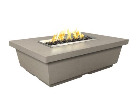 American Fyre Designs Contempo 52-Inch Concrete Rectangular LP Fire Pit Table on Sale