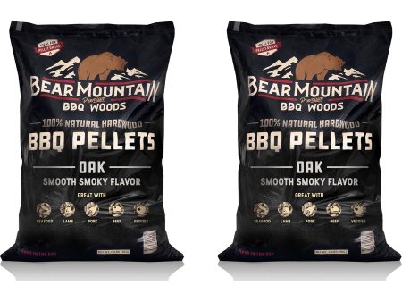 Bear Mountain BBQ All Natural Oak Hardwood Smoker Pellets, 40 Pounds (2 Pack) Online Sale