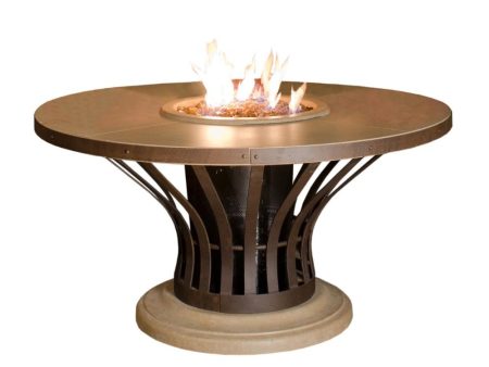 American Fyre Designs Fiesta 54-Inch Round Gas Fire Pit Dining Table Online Sale