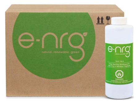 E-NRG Bioethanol Fuel for Ventless Fireplaces in Quart Size Bottles Discount