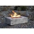 Top Fires Coronado Rectangular GFRC Gas Fire Pit - Match Lit on Sale