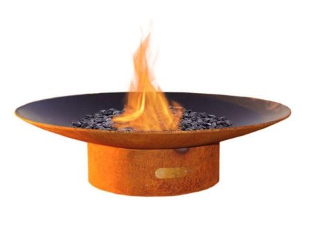 Fire Pit Art Asia 36-Inch Handcrafted Carbon Steel Gas Fire Pit on Sale