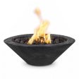 Top Fires Cazo Wood Grain GFRC Gas Fire Bowl - Electronic Discount