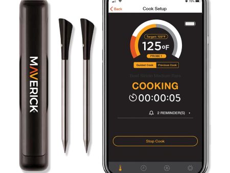 Maverick BT-32 BLUETOOTH STAKE TRULY WIRELESS INTELLIGENT FOOD THERMOMETER (2 PROBES) Hot on Sale