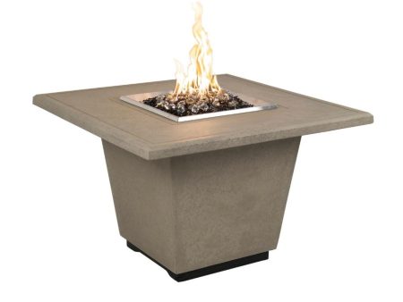 American Fyre Designs Cosmopolitan 36-Inch Concrete Square Gas Fire Pit Table Online Hot Sale